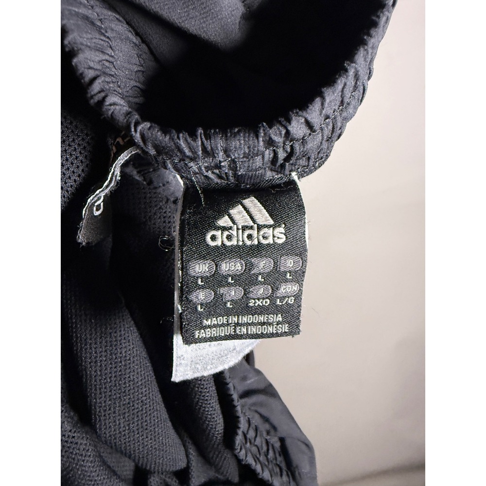Adidas Mens Climalite Wind Pants Black White Stripe Zipper Cuff Size Large - Picture 6 of 8